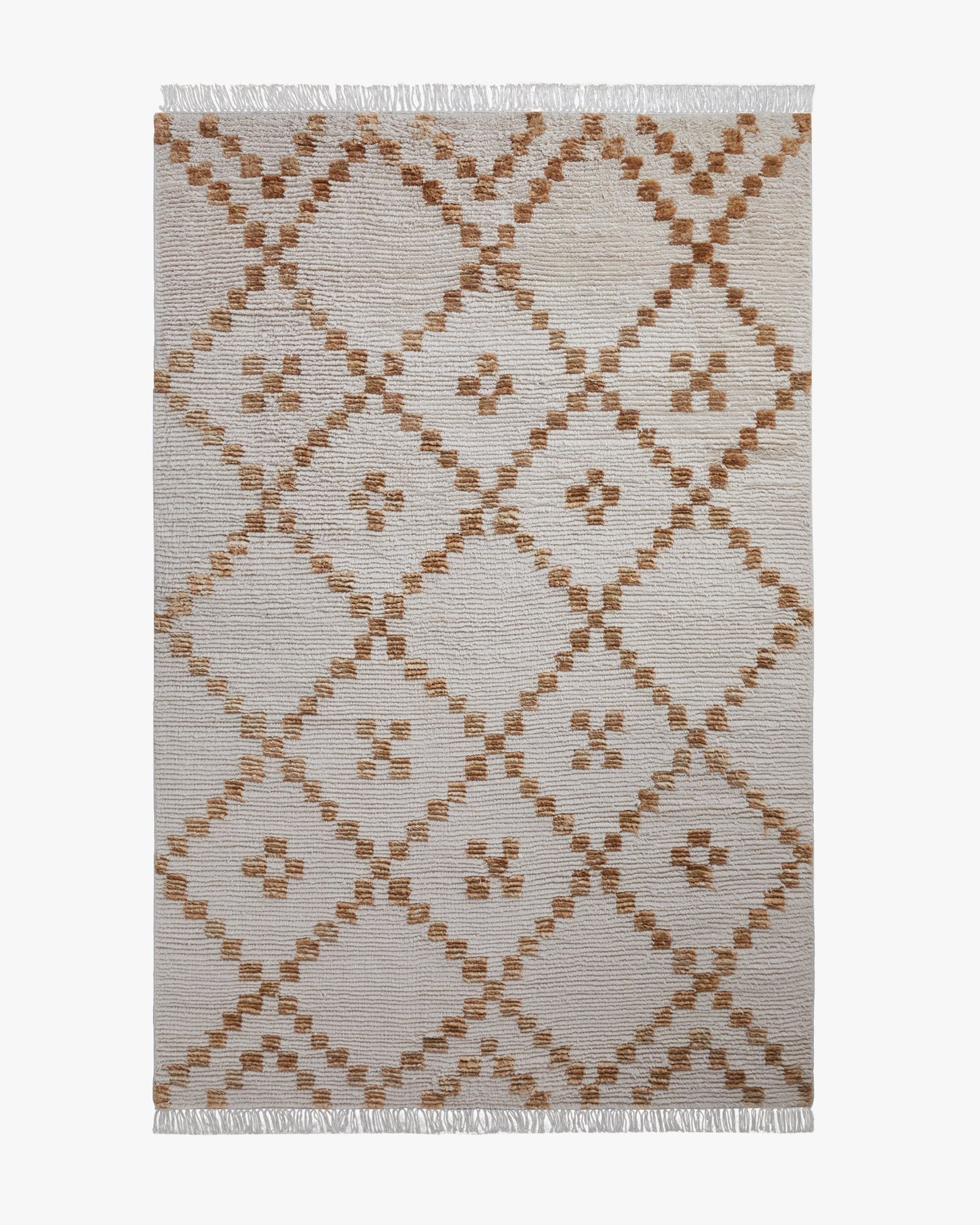 Hand-Knotted Lattice Rug