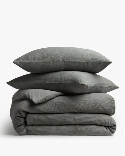 Organic Textured Duvet Cover Set