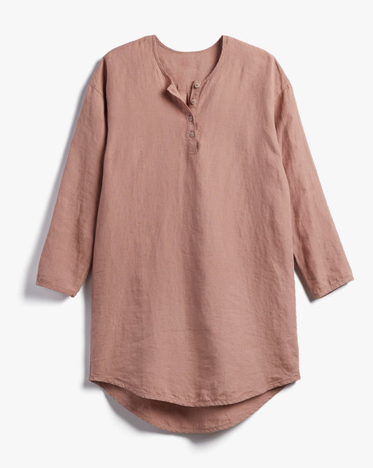 Women's Linen Sleep Shirt